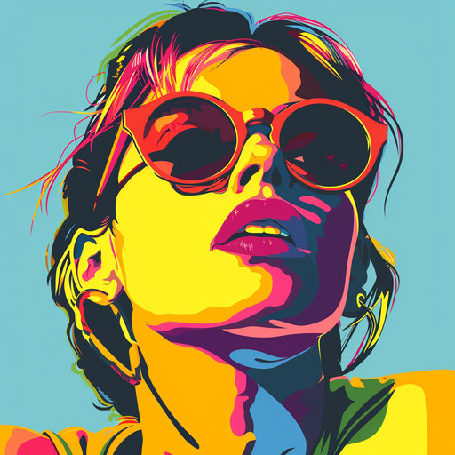 Pop clipart in photo realistic style with a flat random background, vibrant tones and enhanced clarity