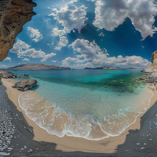 Panoramic view of Pachia Ammo Beach, Crete