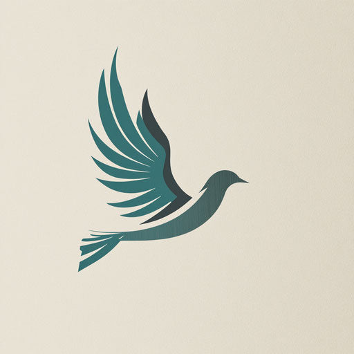 Creative church logo featuring minimalist dove symbol