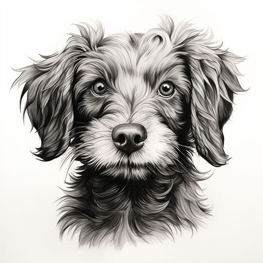 Black and white dog design for dog lovers, clean and sharp style