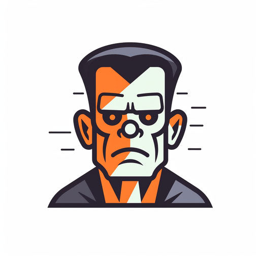 Frankenstein clipart in Minimalist style, on white background