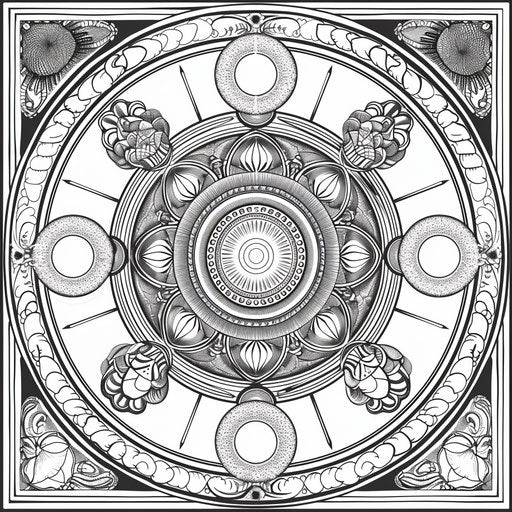 Detailed mandala representing nature themes