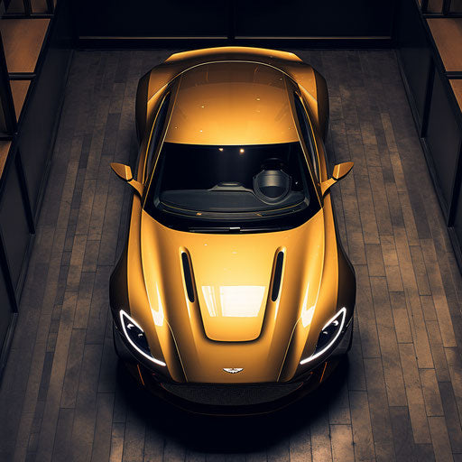 Top view of the aston martin dv5 car