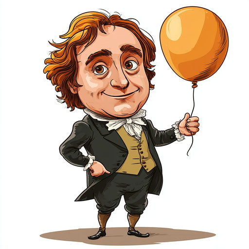 Versatile John Keats Caricature Clipart Art Kit for Designers