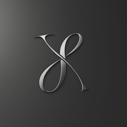 Luxury logo with silver monogram and charcoal backdrop
