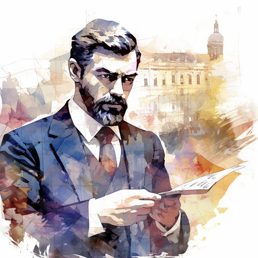 News clipart in Impressionistic Art style on white background