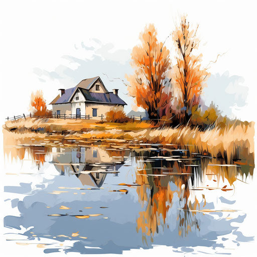 A clipart in the style of Oil painting, on a white background