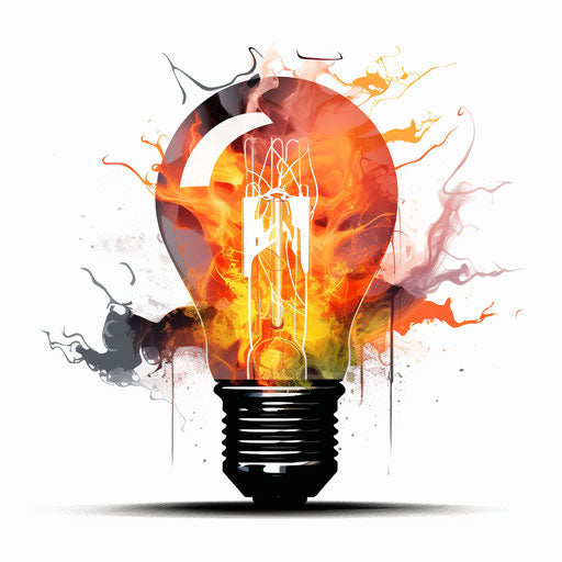 Energetic illustration in the style of Chiaroscuro Art, on white background