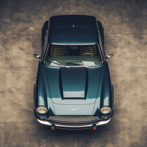 Top view of the classic Aston Martin Vantage