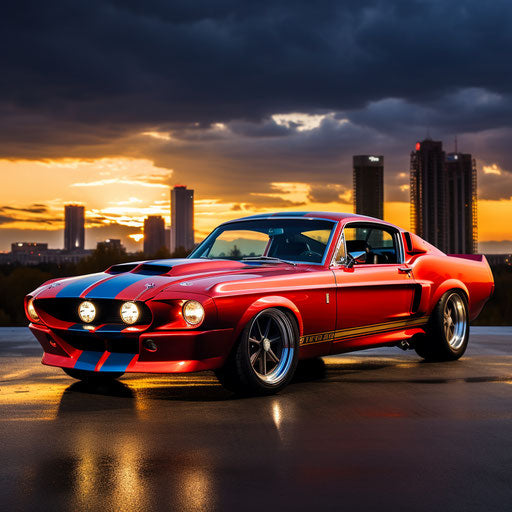 Powerful vintage sports car