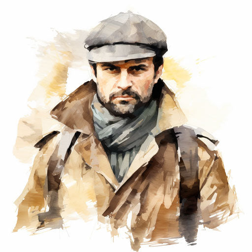 Robber clipart in the style of Impressionistic Art