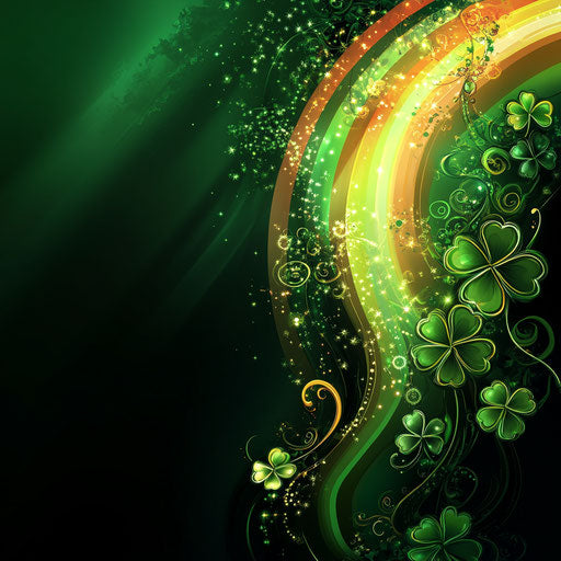 St. Patrick's Day background with rainbow and Celtic ornaments