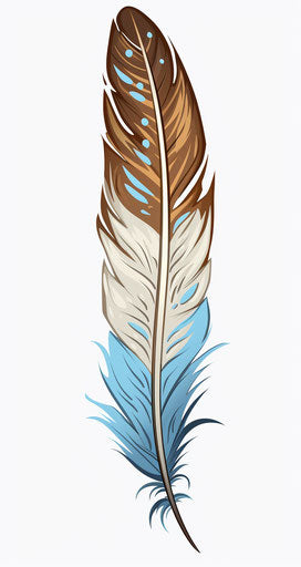 Artistic Indian feather in black and brown