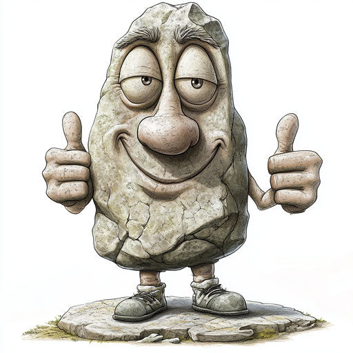 Artistic Stone Caricature Clipart for Professional Use