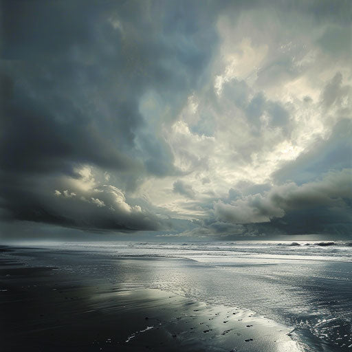 Seascape of Diamond Beach, Iceland