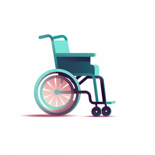 Minimalist wheelchair clipart on white background