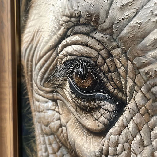 An elephant's wise and soulful eye, framed by long lashes