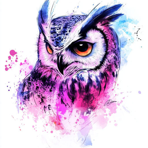 Radiant Owl Neck Tattoo Tattoo Design Kit