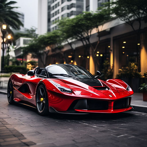 Classic LaFerrari convertible with the top down