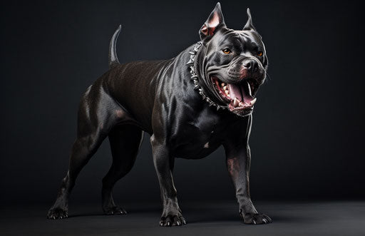 Grey haired pittie breed, bold and energetic, princesscore