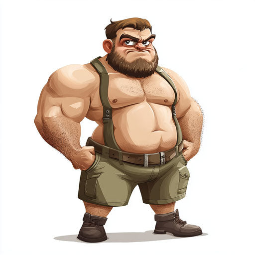 Vector Brave Caricature Clipart in SVG and EPS