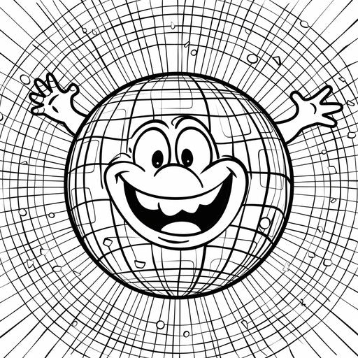 Cheerful cartoon bingo ball celebrating