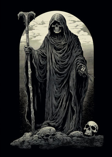 The reaper in ultra detailed screen print