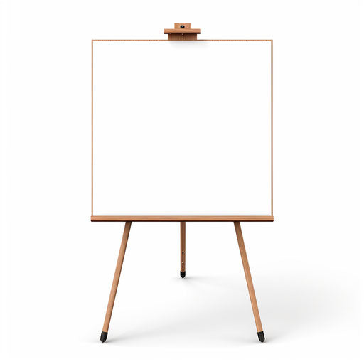 Minimalist white board clipart on white background
