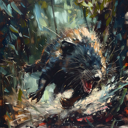 The dynamic energy of a Tasmanian devil in dense forest