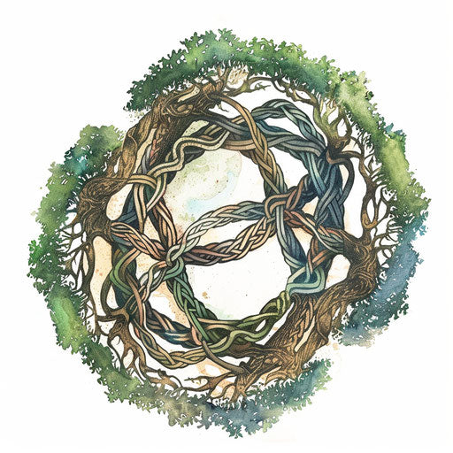 Tattoo artwork of a druidic Celtic circle