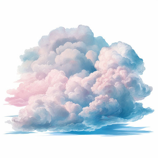 Cloud clipart png in the style of Oil painting