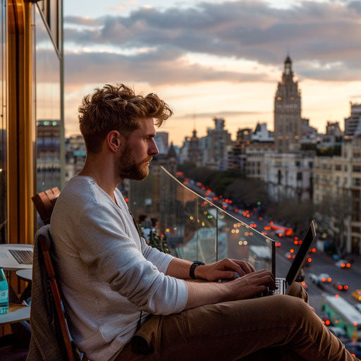 Businessman remote working