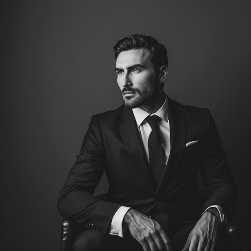 Stylish black-and-white businessman