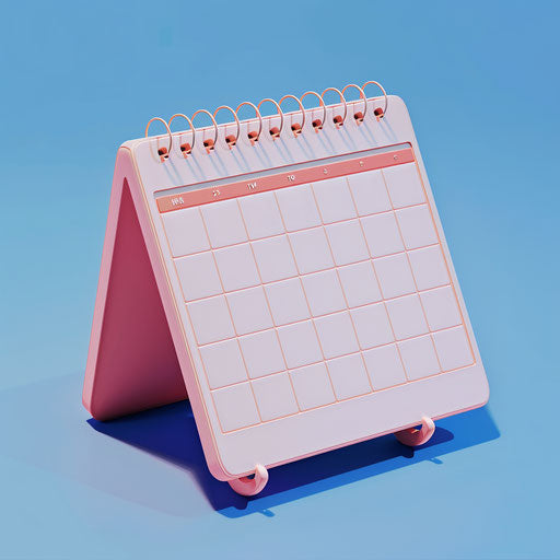 Calendar clipart in photo realistic style with random background