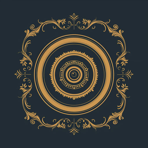 Classic photography emblem with traditional colors on heritage background