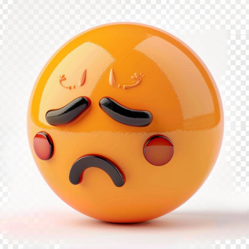 Emotion of a crying person, transparent background, emotive