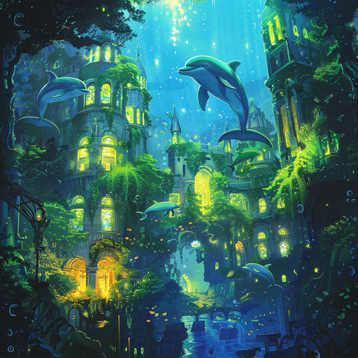 Discovery of a lost underwater city by adventurous dolphins