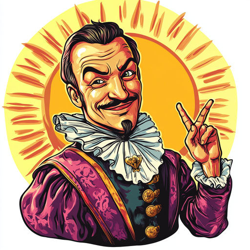 Engaging Niccolò Machiavelli Caricature Clipart for Creative Projects