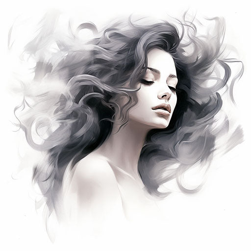 Elegant clipart in chiaroscuro style