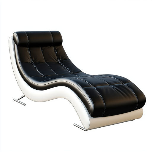 Realistic illustration of a chaise lounge, high resolution, isolated