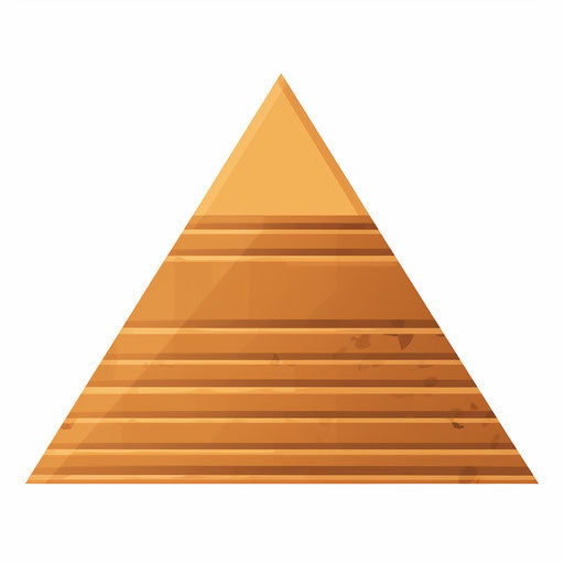 Pyramid clipart in minimalist style, on white background