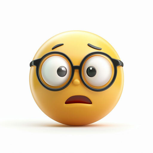 Confused face with glasses