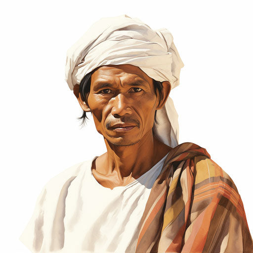 Bayanihan clipart in the style of Oil painting