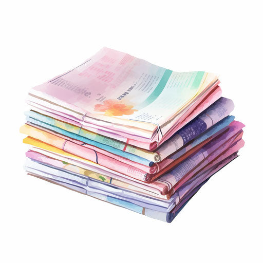 Newspaper illustration in the style of Pastel Colors Art