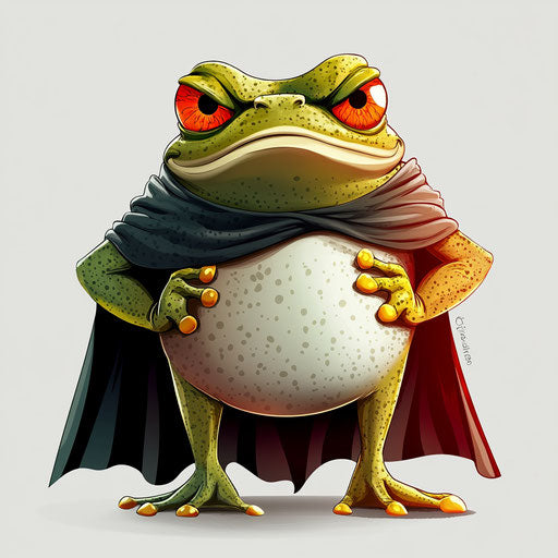 Distinctive Frog Caricature Clipart for Unique Gifts