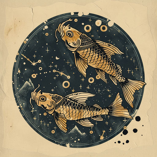 Pisces Constellation Tattoo Sketch