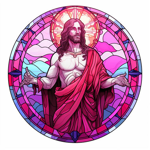 Coloring page of Jesus' crucifix in editorial style