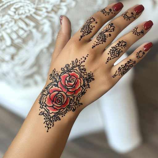 Radiant Henna Hand Tattoo Tattoo Art Set