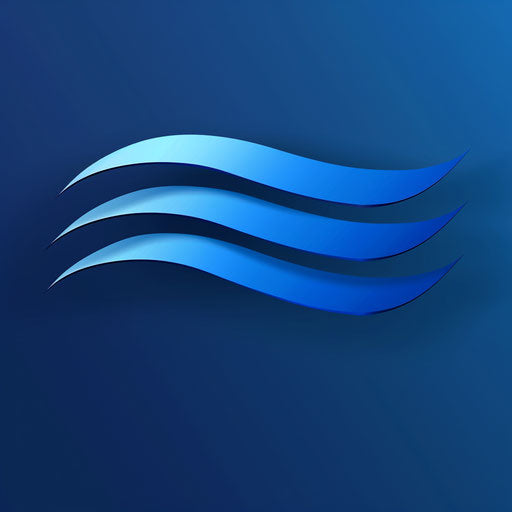 Sleek cool logo with clean lines and a blue gradient