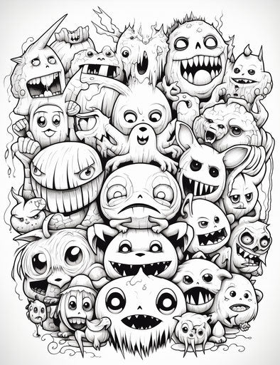 Cartoon characters coloring pages